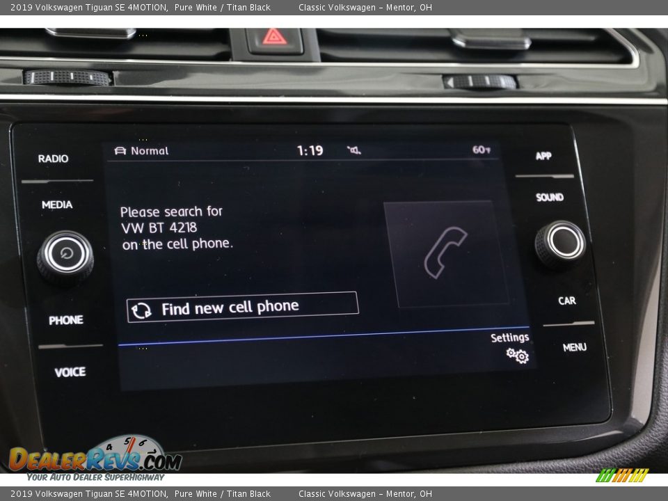 2019 Volkswagen Tiguan SE 4MOTION Pure White / Titan Black Photo #11