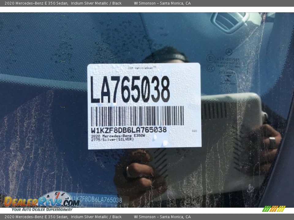 2020 Mercedes-Benz E 350 Sedan Iridium Silver Metallic / Black Photo #11