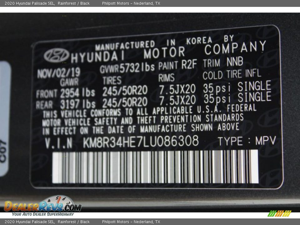 2020 Hyundai Palisade SEL Rainforest / Black Photo #27