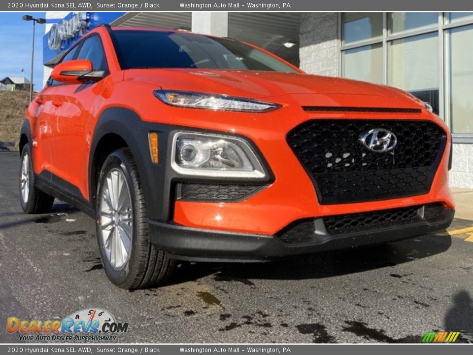 2020 Hyundai Kona SEL AWD Sunset Orange / Black Photo #1