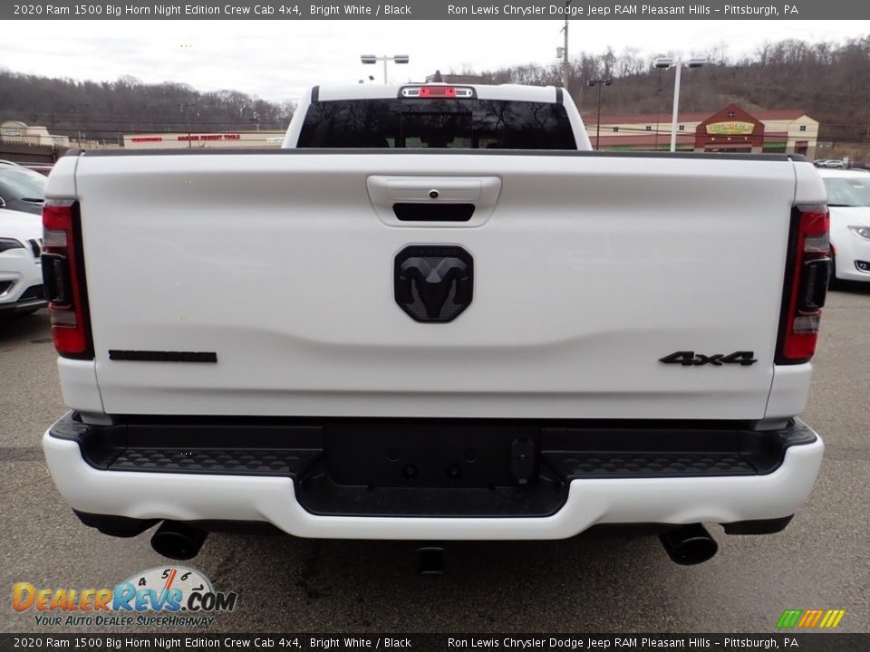 2020 Ram 1500 Big Horn Night Edition Crew Cab 4x4 Bright White / Black Photo #3