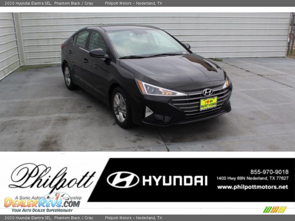 2020 Hyundai Elantra SEL Phantom Black / Gray Photo #1