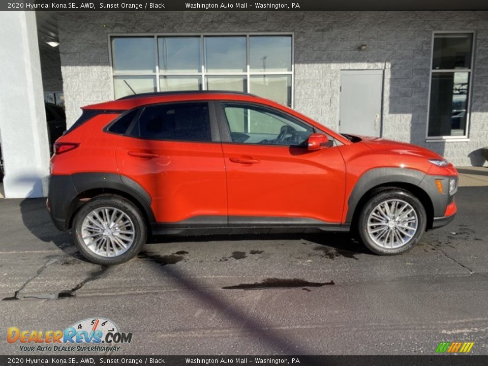2020 Hyundai Kona SEL AWD Sunset Orange / Black Photo #3