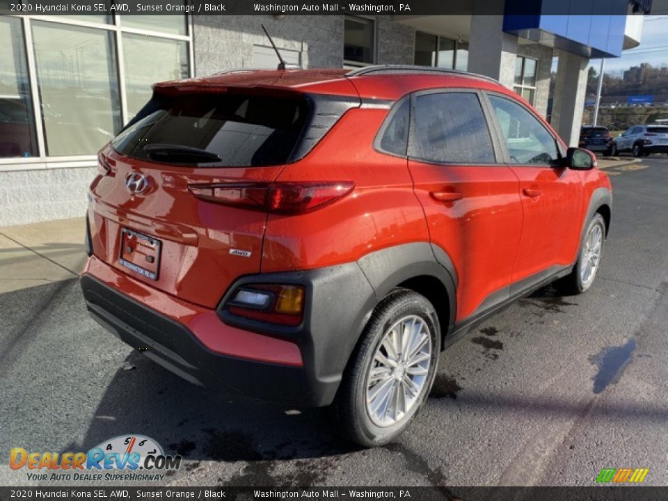 2020 Hyundai Kona SEL AWD Sunset Orange / Black Photo #4