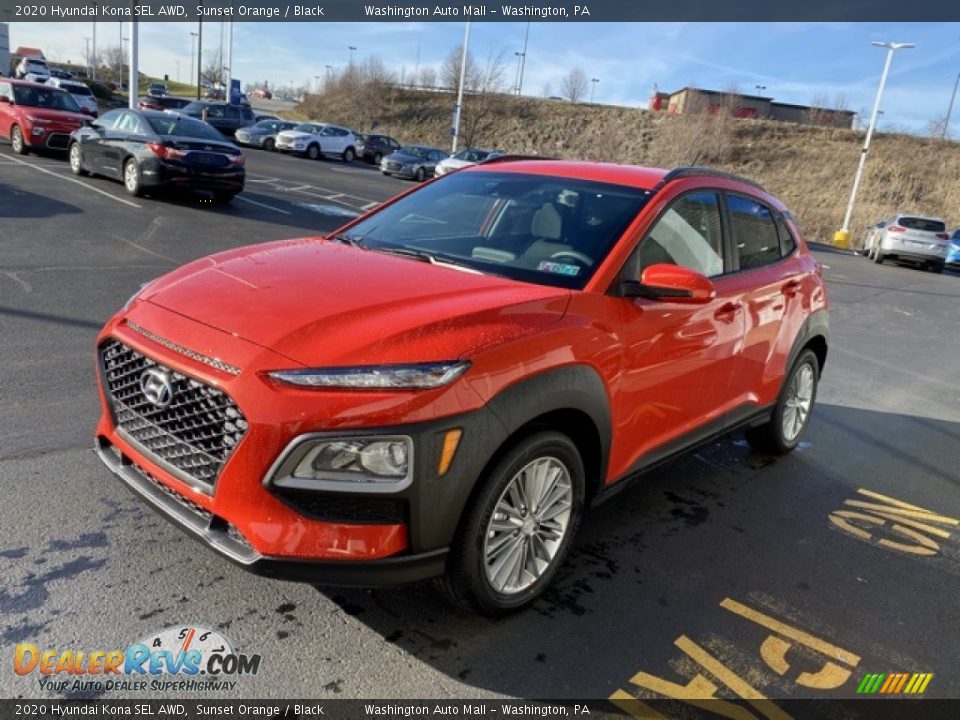 2020 Hyundai Kona SEL AWD Sunset Orange / Black Photo #7