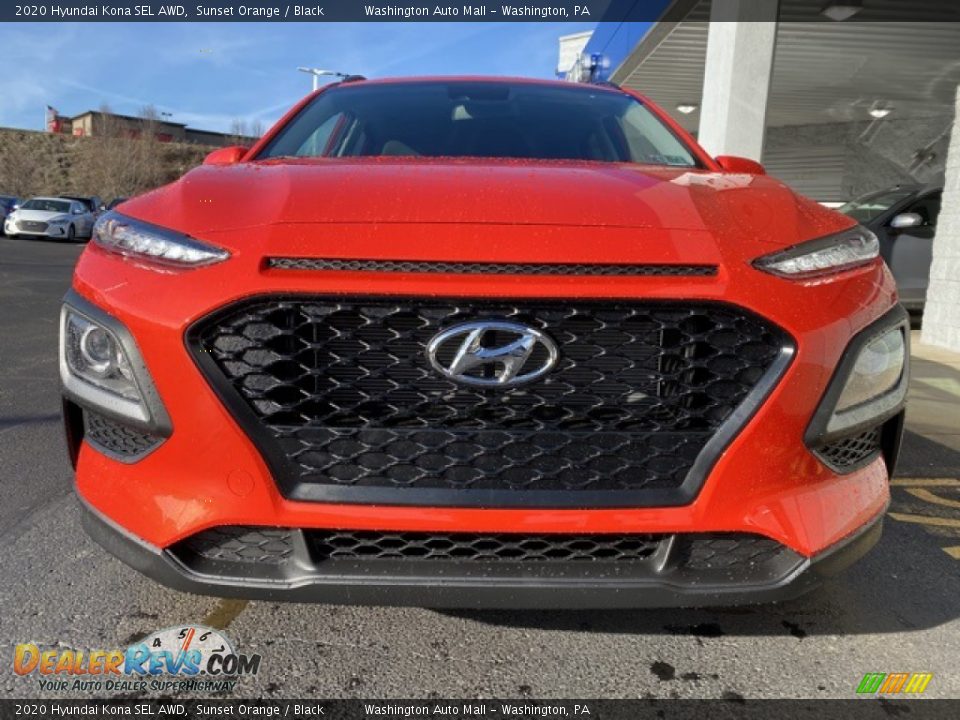 2020 Hyundai Kona SEL AWD Sunset Orange / Black Photo #8