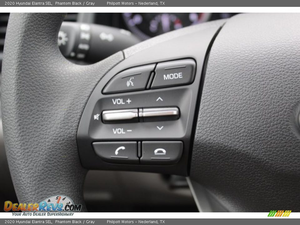 2020 Hyundai Elantra SEL Phantom Black / Gray Photo #11