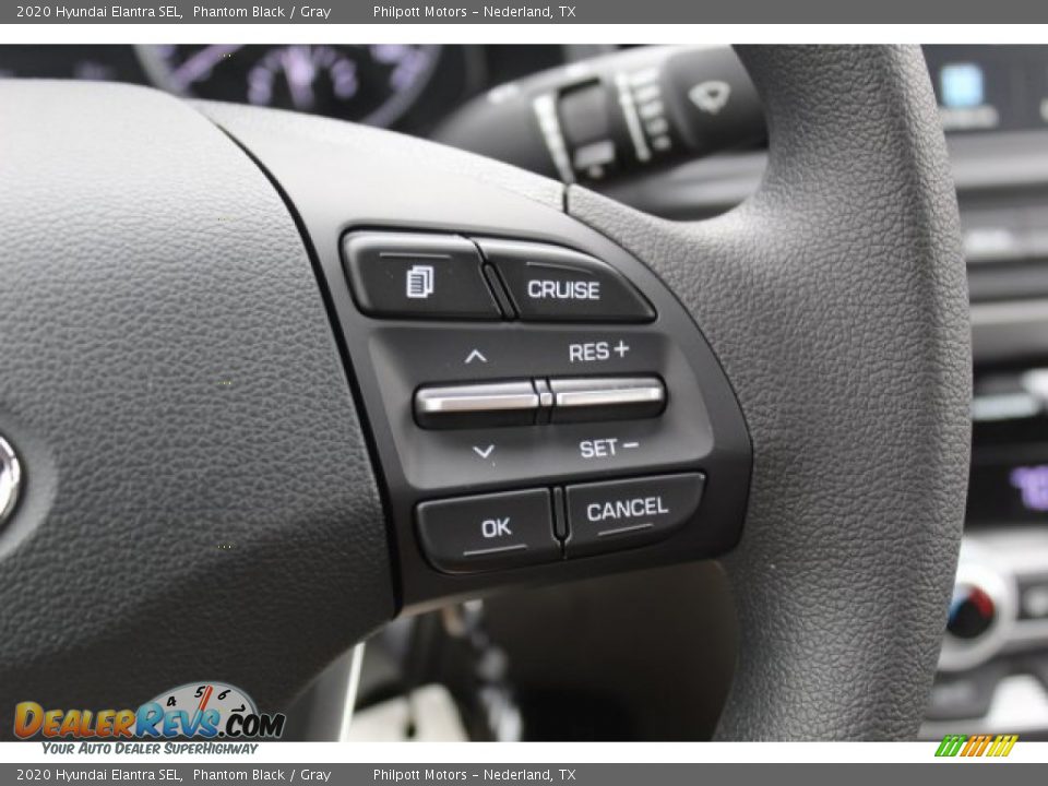 2020 Hyundai Elantra SEL Phantom Black / Gray Photo #12