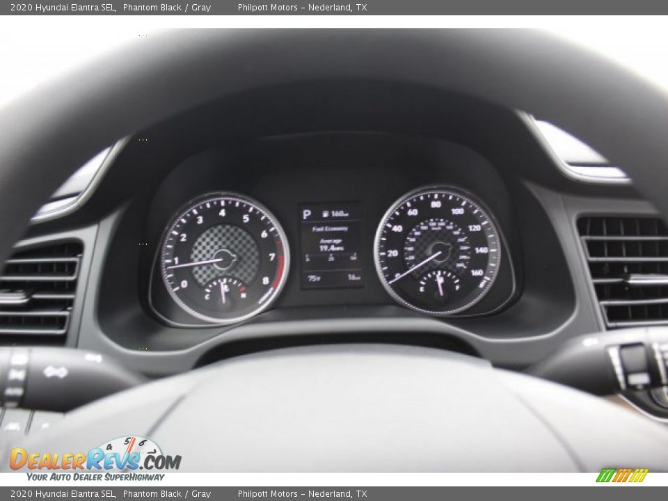 2020 Hyundai Elantra SEL Phantom Black / Gray Photo #13