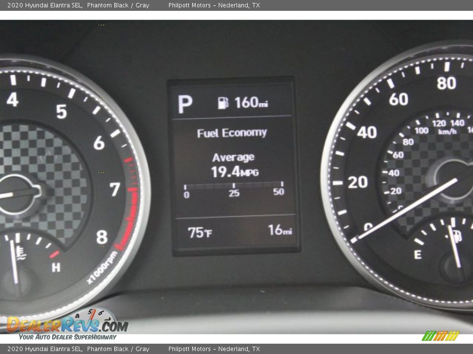 2020 Hyundai Elantra SEL Phantom Black / Gray Photo #14