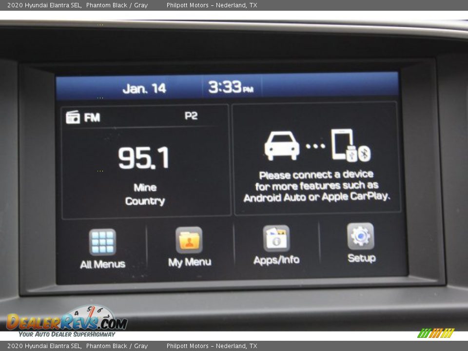 2020 Hyundai Elantra SEL Phantom Black / Gray Photo #15