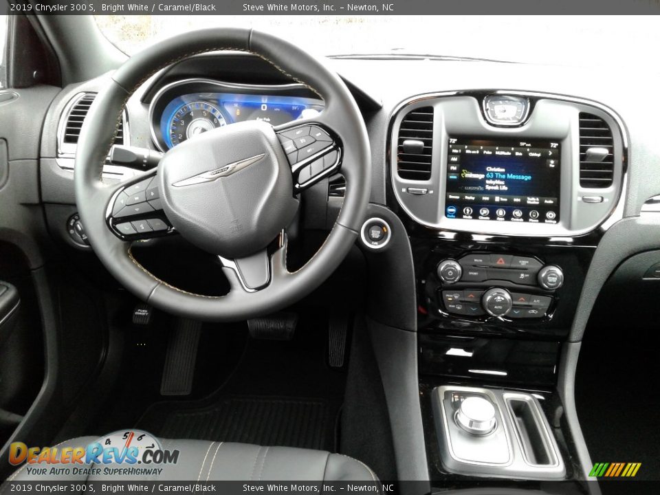 2019 Chrysler 300 S Bright White / Caramel/Black Photo #14