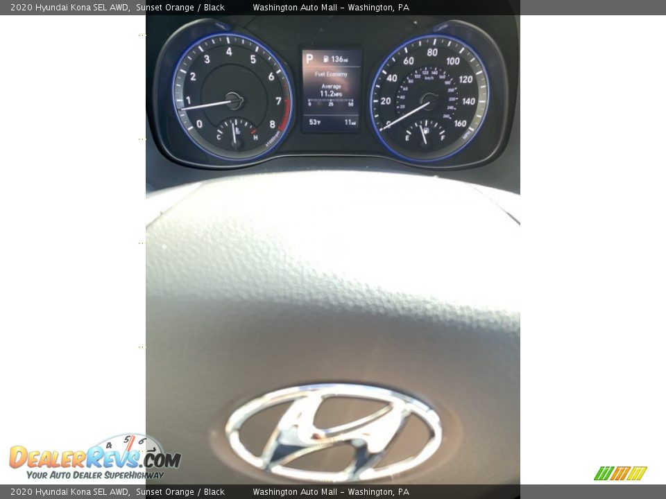 2020 Hyundai Kona SEL AWD Sunset Orange / Black Photo #29