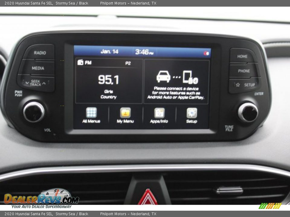 2020 Hyundai Santa Fe SEL Stormy Sea / Black Photo #15