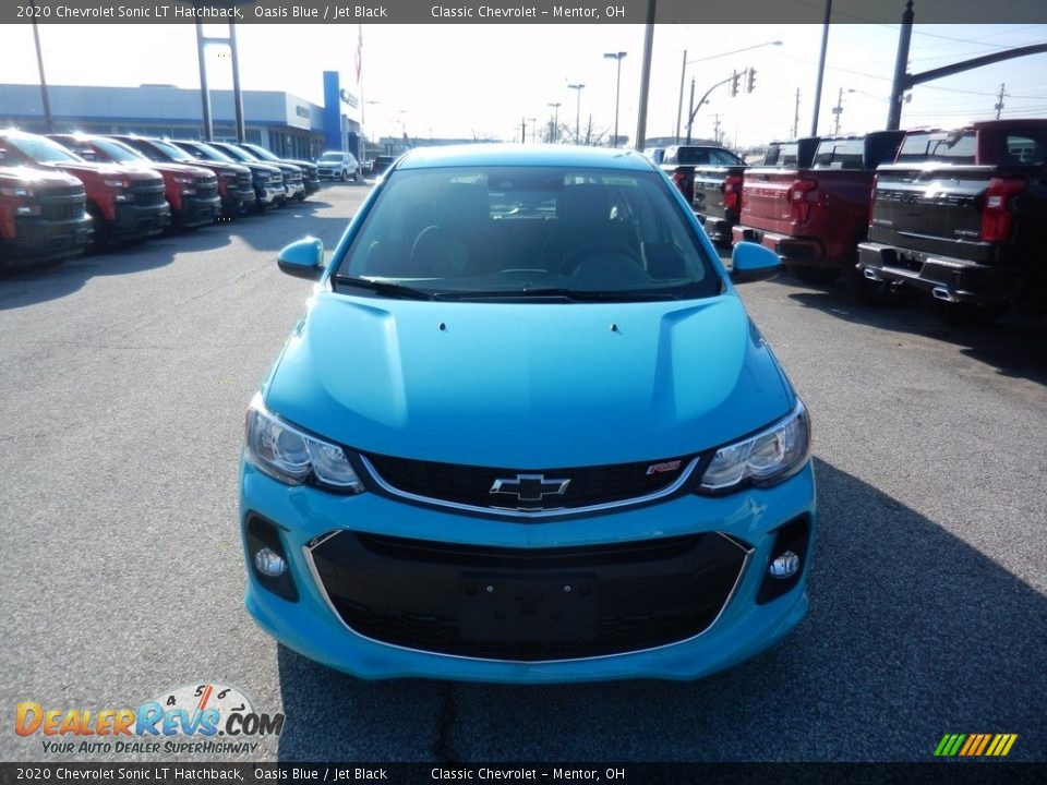 2020 Chevrolet Sonic LT Hatchback Oasis Blue / Jet Black Photo #2