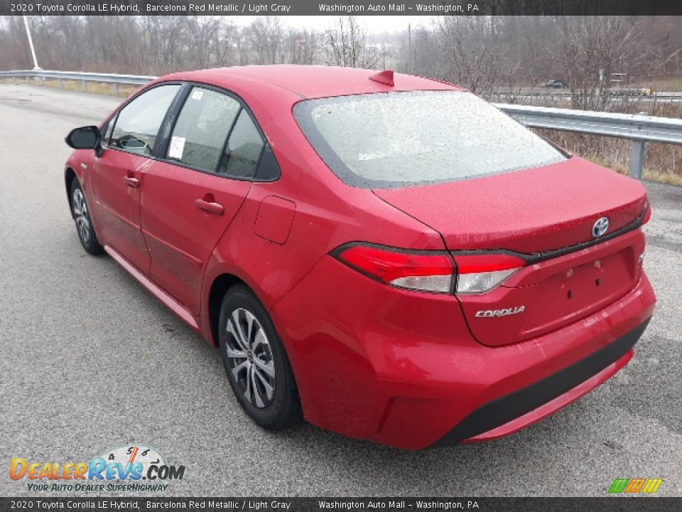 2020 Toyota Corolla LE Hybrid Barcelona Red Metallic / Light Gray Photo #2