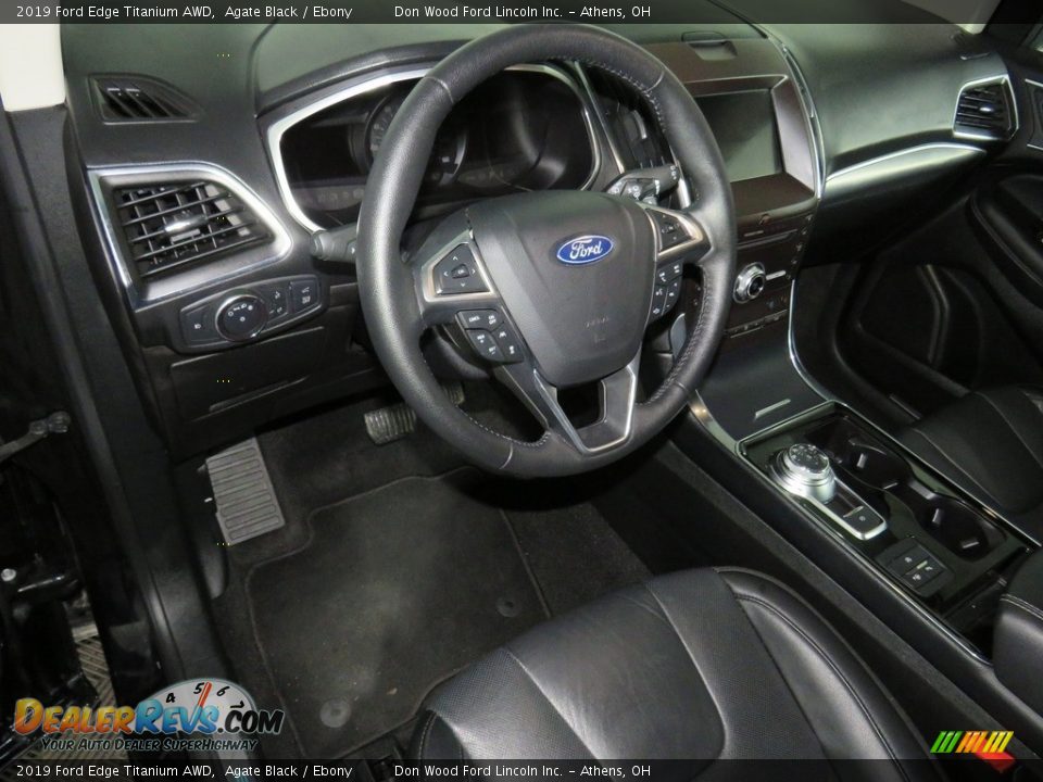 2019 Ford Edge Titanium AWD Agate Black / Ebony Photo #19