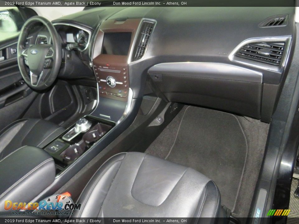2019 Ford Edge Titanium AWD Agate Black / Ebony Photo #27