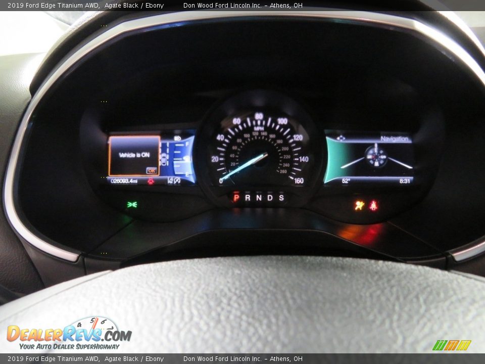 2019 Ford Edge Titanium AWD Agate Black / Ebony Photo #28