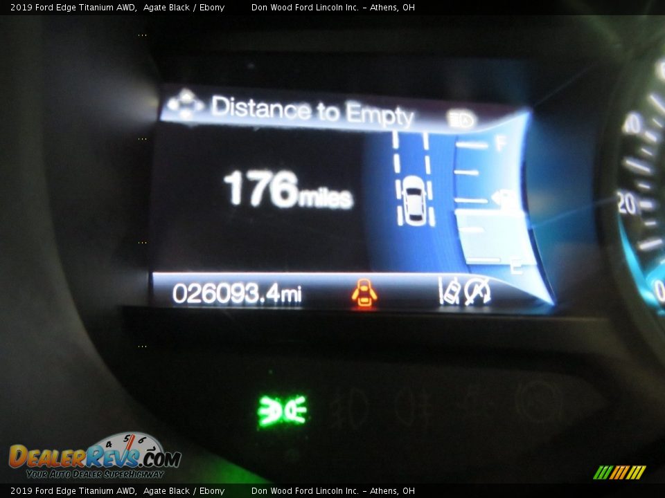 2019 Ford Edge Titanium AWD Agate Black / Ebony Photo #29
