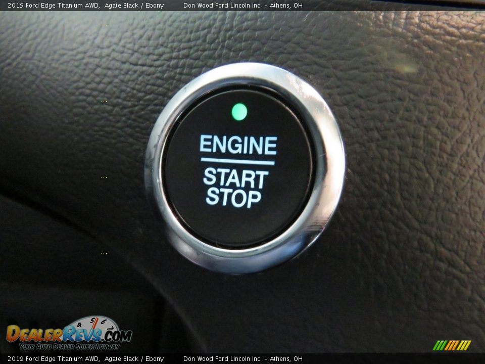 2019 Ford Edge Titanium AWD Agate Black / Ebony Photo #34