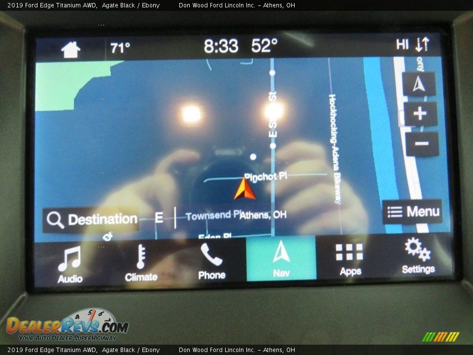 2019 Ford Edge Titanium AWD Agate Black / Ebony Photo #36