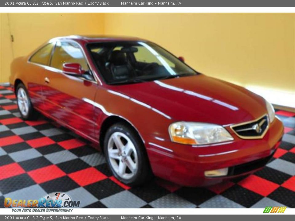 2001 Acura CL 3.2 Type S San Marino Red / Ebony Black Photo #1