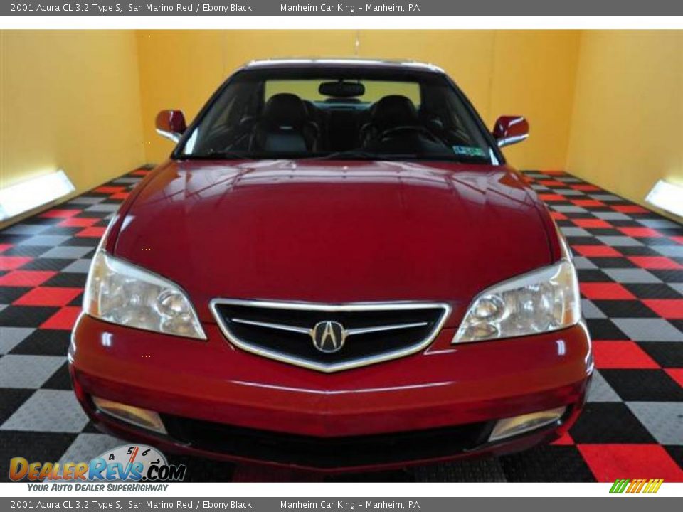 2001 Acura CL 3.2 Type S San Marino Red / Ebony Black Photo #2