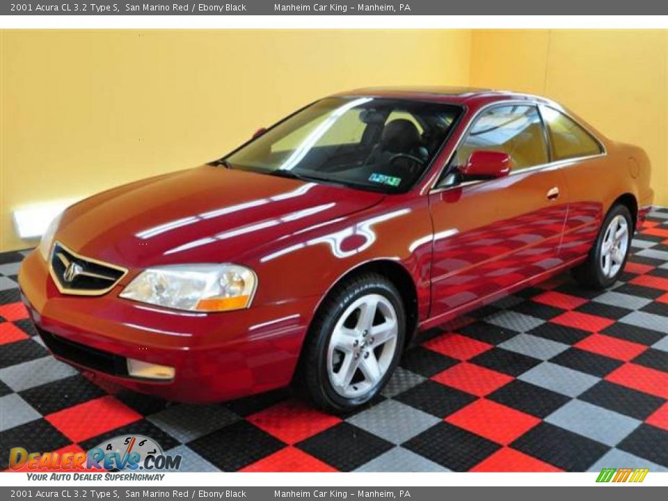 2001 Acura CL 3.2 Type S San Marino Red / Ebony Black Photo #3