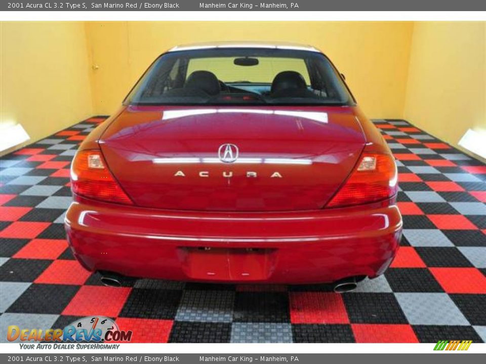 2001 Acura CL 3.2 Type S San Marino Red / Ebony Black Photo #5