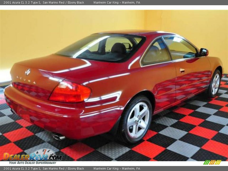 2001 Acura CL 3.2 Type S San Marino Red / Ebony Black Photo #6