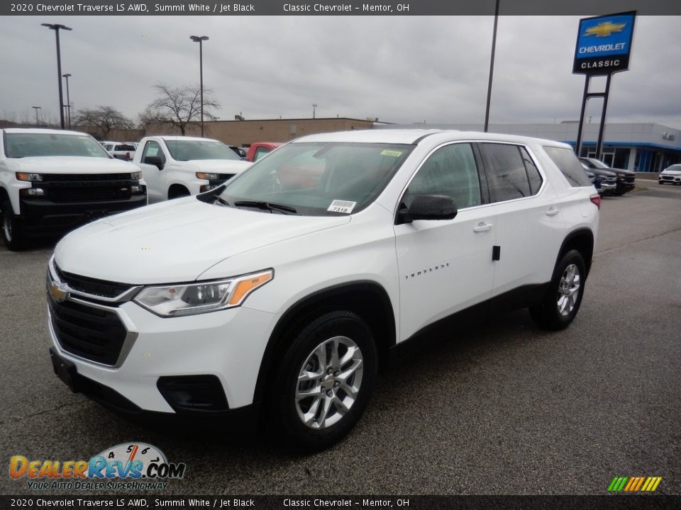 2020 Chevrolet Traverse LS AWD Summit White / Jet Black Photo #1