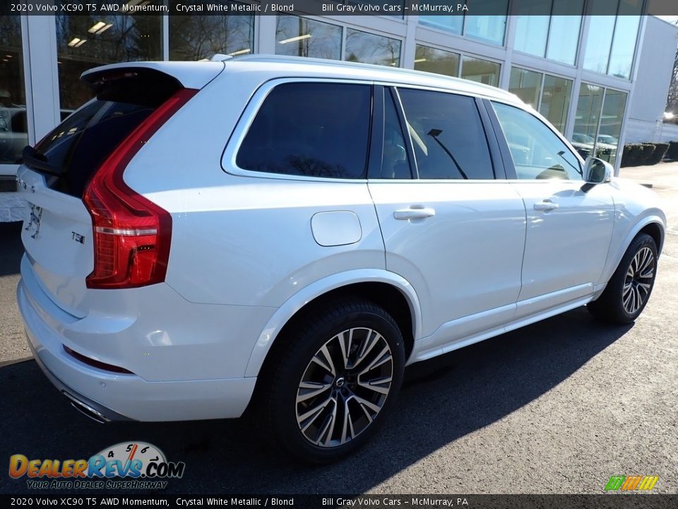 2020 Volvo XC90 T5 AWD Momentum Crystal White Metallic / Blond Photo #2