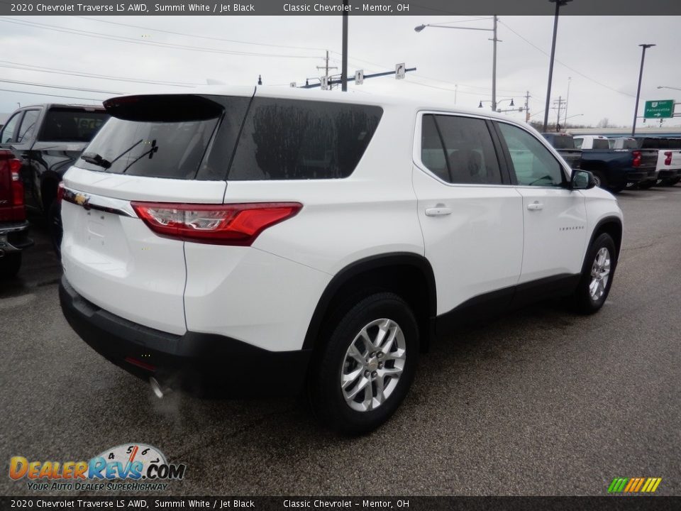 2020 Chevrolet Traverse LS AWD Summit White / Jet Black Photo #4
