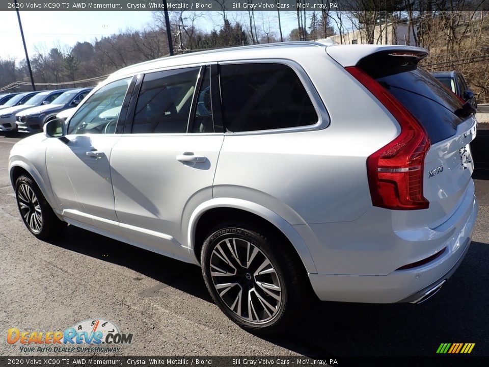 2020 Volvo XC90 T5 AWD Momentum Crystal White Metallic / Blond Photo #4