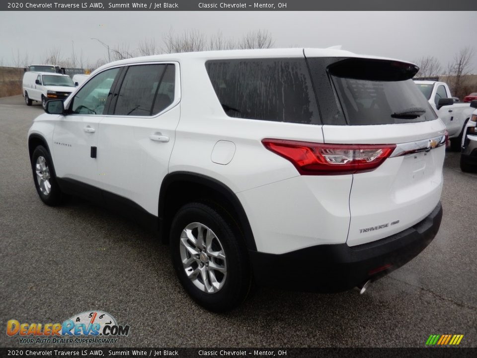 2020 Chevrolet Traverse LS AWD Summit White / Jet Black Photo #5
