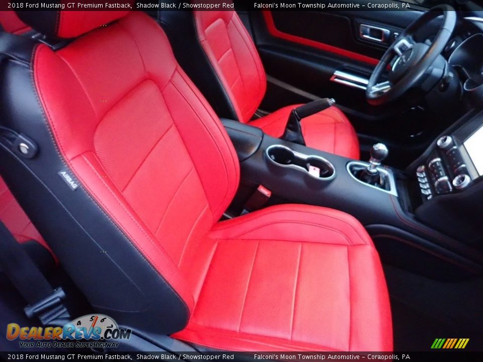 Showstopper Red Interior - 2018 Ford Mustang GT Premium Fastback Photo #10