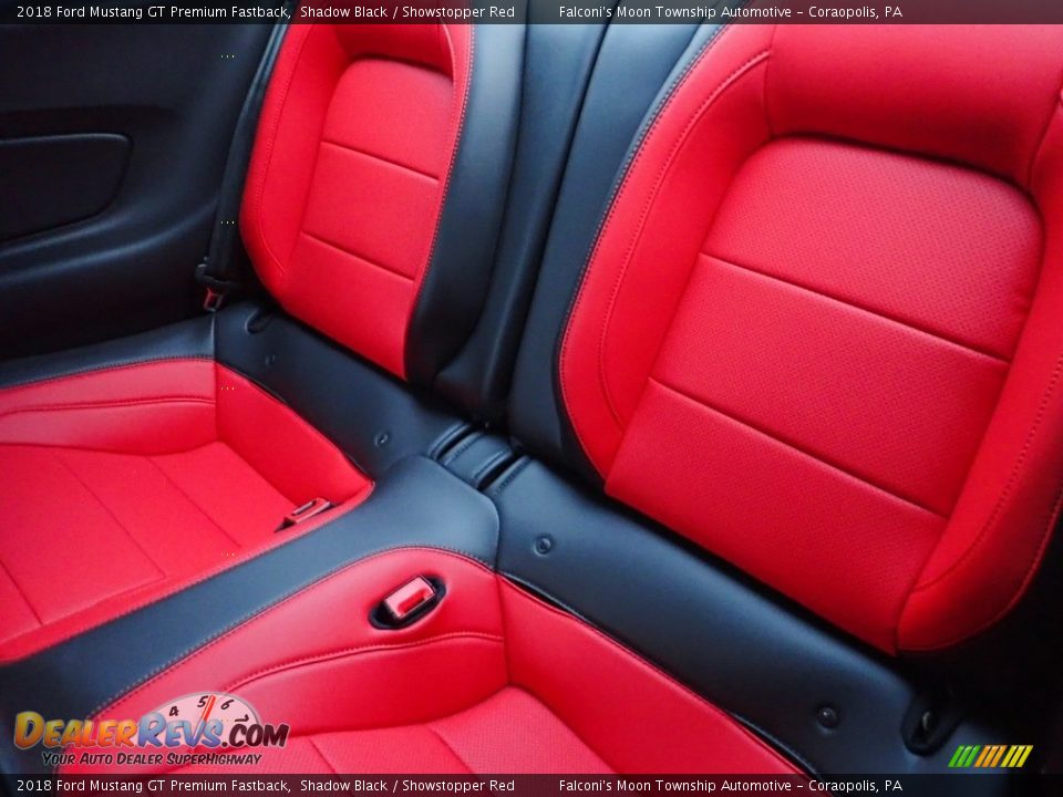 Rear Seat of 2018 Ford Mustang GT Premium Fastback Photo #16