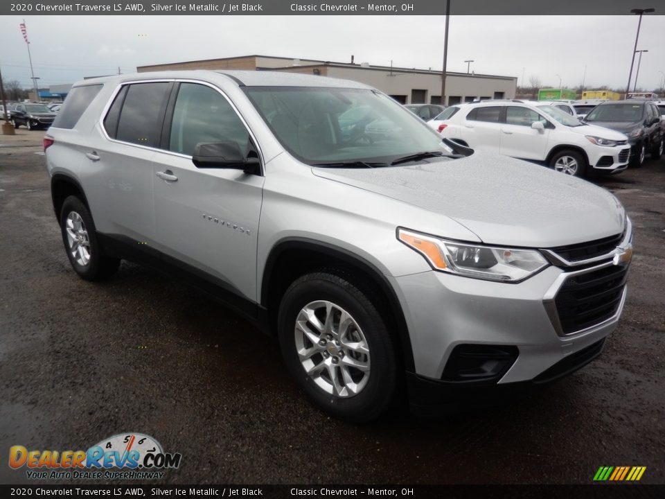 2020 Chevrolet Traverse LS AWD Silver Ice Metallic / Jet Black Photo #3