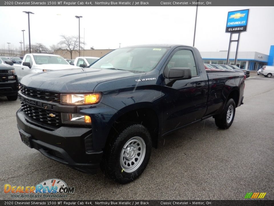 2020 Chevrolet Silverado 1500 WT Regular Cab 4x4 Northsky Blue Metallic / Jet Black Photo #1