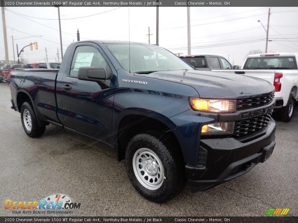 Front 3/4 View of 2020 Chevrolet Silverado 1500 WT Regular Cab 4x4 Photo #3
