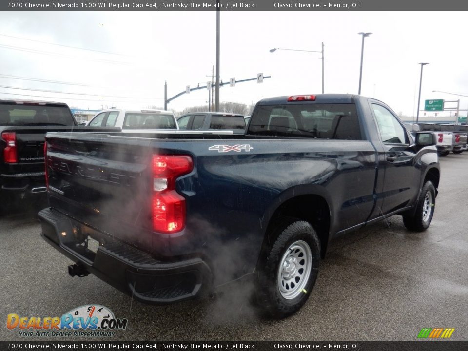 2020 Chevrolet Silverado 1500 WT Regular Cab 4x4 Northsky Blue Metallic / Jet Black Photo #4