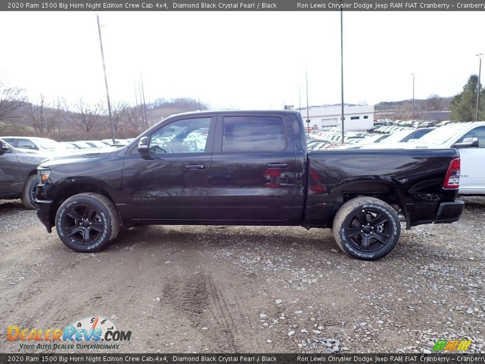 2020 Ram 1500 Big Horn Night Edition Crew Cab 4x4 Diamond Black Crystal Pearl / Black Photo #2