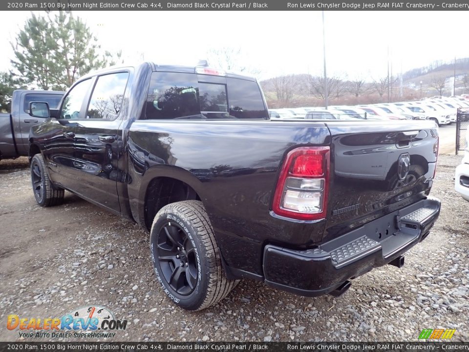2020 Ram 1500 Big Horn Night Edition Crew Cab 4x4 Diamond Black Crystal Pearl / Black Photo #3