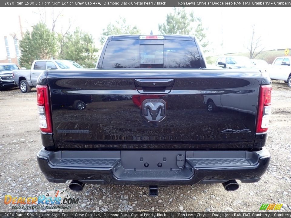 2020 Ram 1500 Big Horn Night Edition Crew Cab 4x4 Diamond Black Crystal Pearl / Black Photo #4