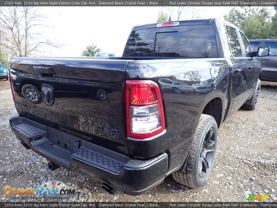 2020 Ram 1500 Big Horn Night Edition Crew Cab 4x4 Diamond Black Crystal Pearl / Black Photo #5