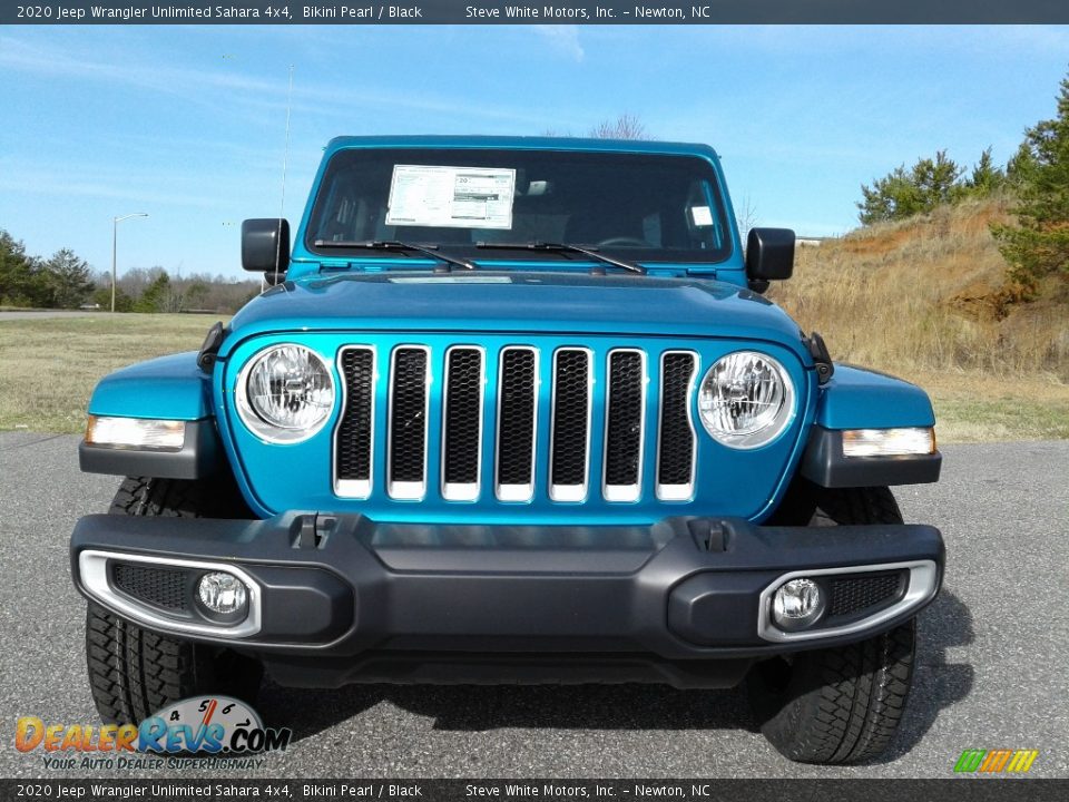 2020 Jeep Wrangler Unlimited Sahara 4x4 Bikini Pearl / Black Photo #3