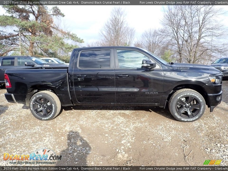 2020 Ram 1500 Big Horn Night Edition Crew Cab 4x4 Diamond Black Crystal Pearl / Black Photo #6