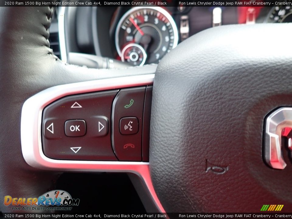 2020 Ram 1500 Big Horn Night Edition Crew Cab 4x4 Diamond Black Crystal Pearl / Black Photo #20
