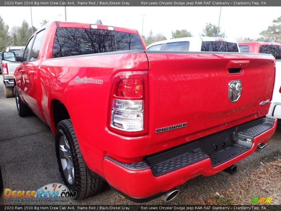 2020 Ram 1500 Big Horn Crew Cab 4x4 Flame Red / Black/Diesel Gray Photo #4